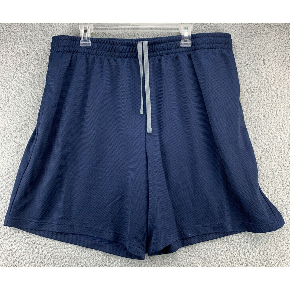 Energy Zone Mens Basketball Shorts Size 2XL Navy Blue Drawstring Elastic Waist